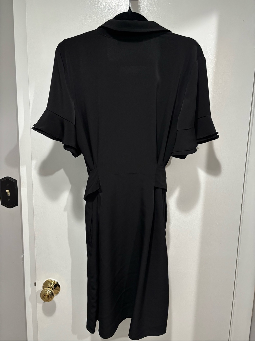 Karl Lagerfeld Black Tie-Waist Shirt Dress - Picture 4 of 10